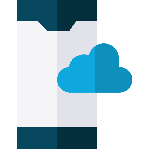 archiviazione cloud Basic Straight Flat icona