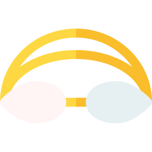 okulary do pływania Basic Rounded Flat ikona