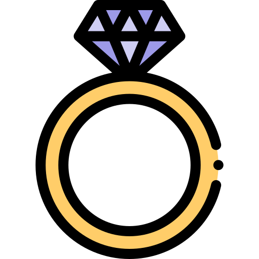 diamentowy pierścionek Detailed Rounded Lineal color ikona