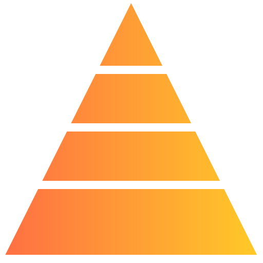 Pyramid chart Generic Flat Gradient icon