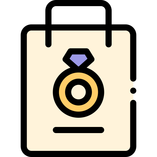 쇼핑백 Detailed Rounded Lineal color icon