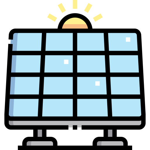 Солнечная панель Detailed Straight Lineal color иконка