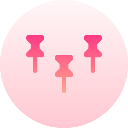 プッシュピン Basic Gradient Circular icon