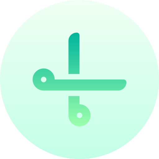 ハサミ Basic Gradient Circular icon