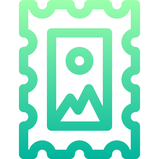 carimbo Basic Gradient Lineal color Ícone