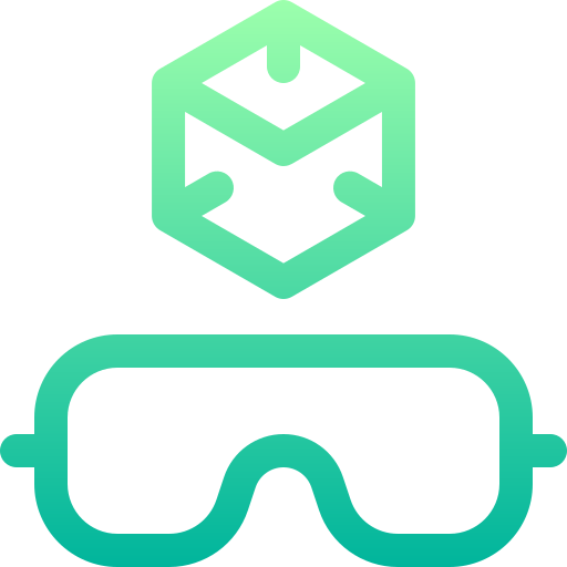 안경 Basic Gradient Lineal color icon