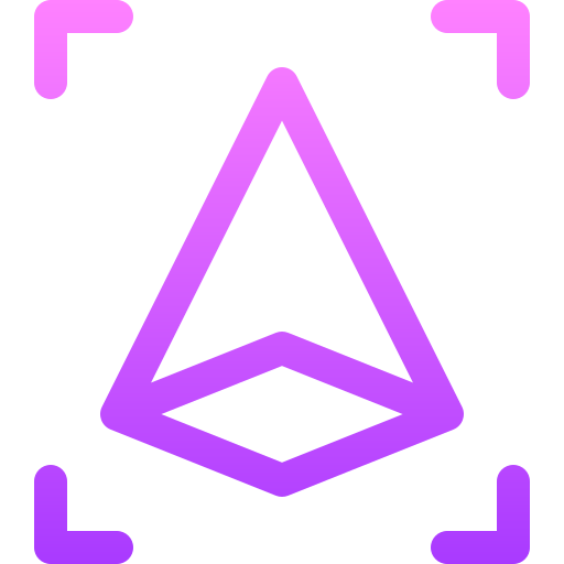 피라미드 Basic Gradient Lineal color icon