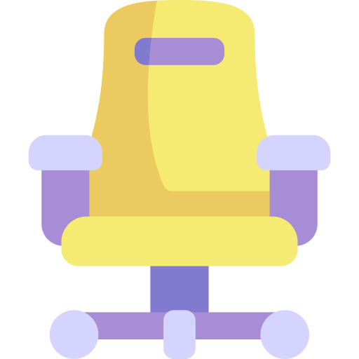 Gaming chair Kawaii Flat icon