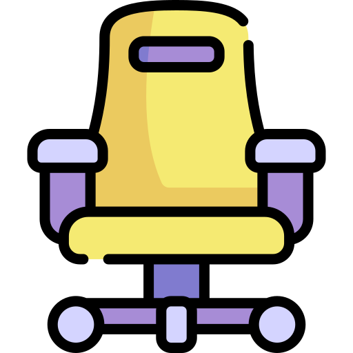 silla de juego Kawaii Lineal color icono