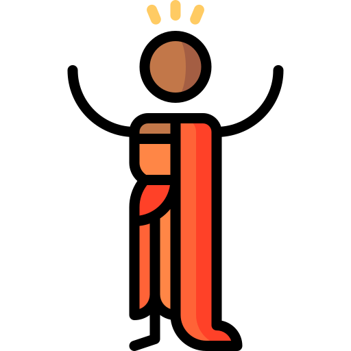 Buddhist Puppet Characters Lineal Color icon