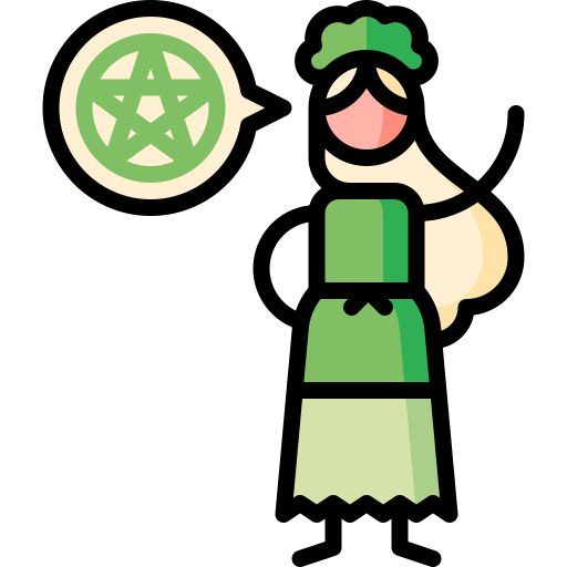 Wicca Puppet Characters Lineal Color icon