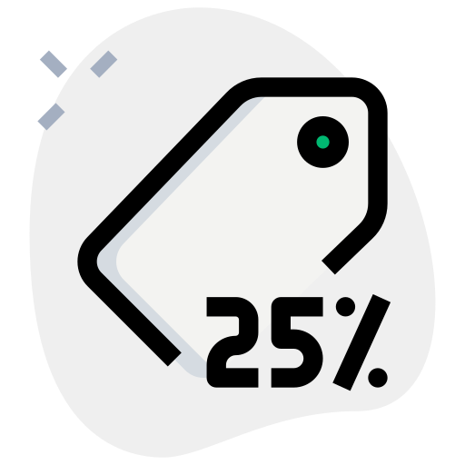 25 percento Generic Rounded Shapes icona