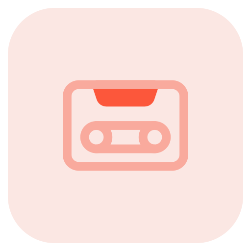 Music tape Pixel Perfect Tritone icon