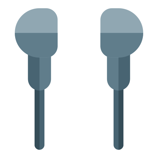 In-ear earphones Pixel Perfect Flat icon