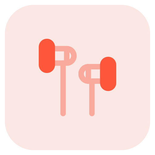 Music earphones Pixel Perfect Tritone icon