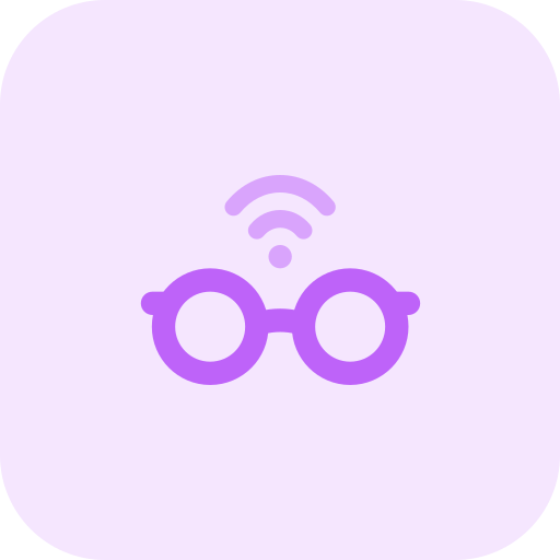 Smart glasses Pixel Perfect Tritone icon
