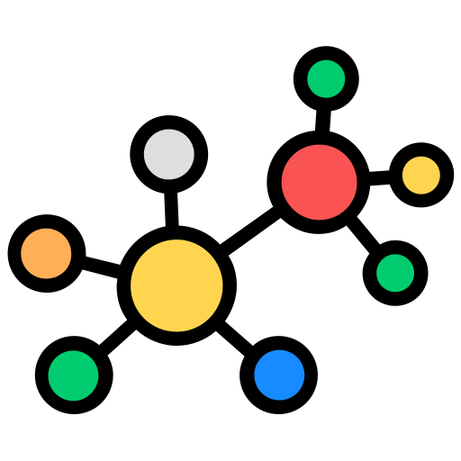 Molecule Generic Outline Color icon