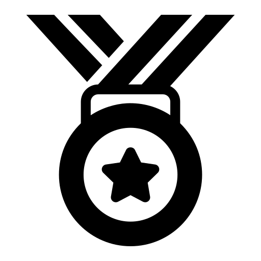 Звездная медаль Generic Glyph иконка