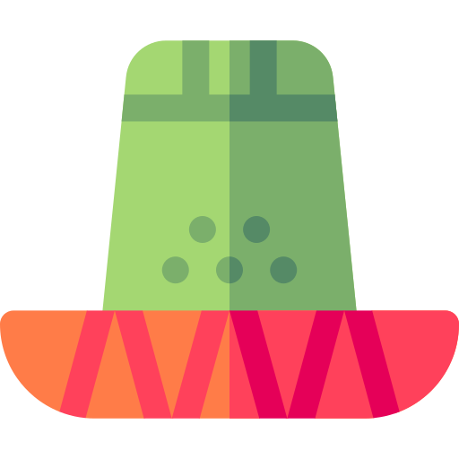 sombrero mexicano Basic Rounded Flat icono
