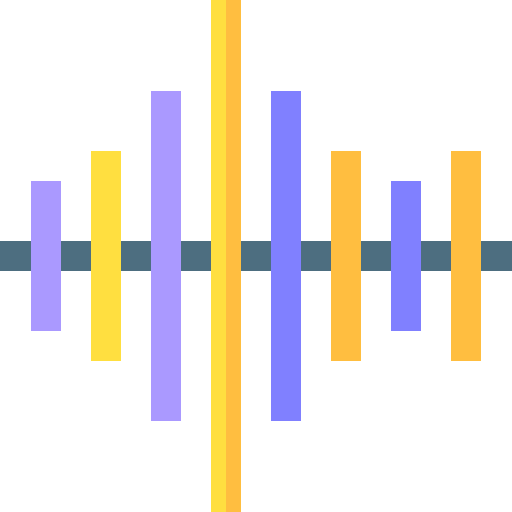 ondas sonoras Basic Straight Flat icono