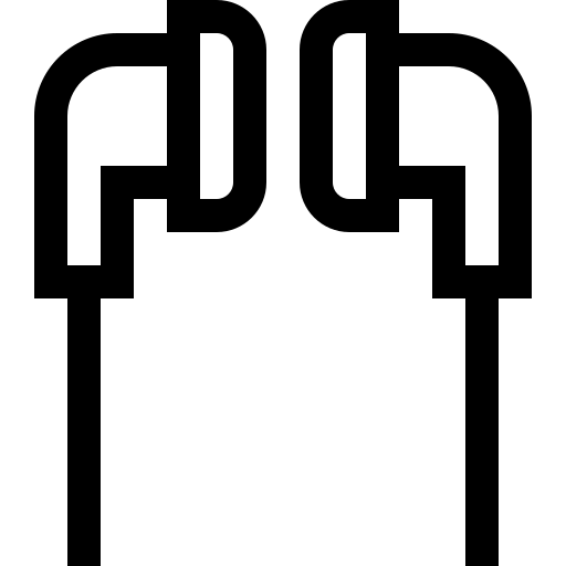 auricular Basic Straight Lineal icono