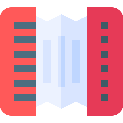 accordéon Basic Straight Flat Icône