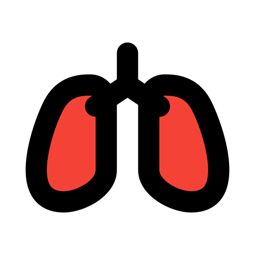 poumon Generic Outline Color Icône