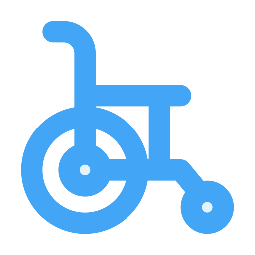 fauteuil roulant Generic Blue Icône