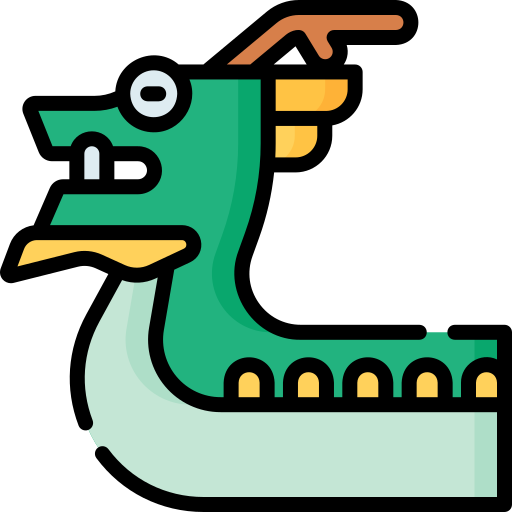 Dragon boat Special Lineal color icon