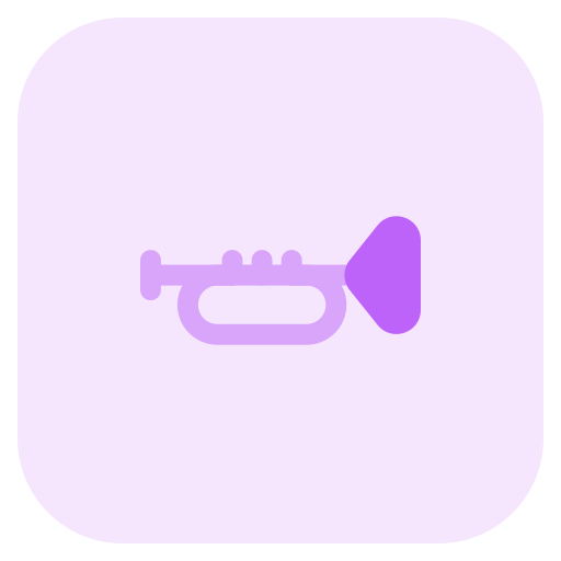 trompetten Pixel Perfect Tritone icoon