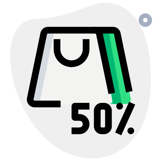 50 procent Generic Rounded Shapes ikona