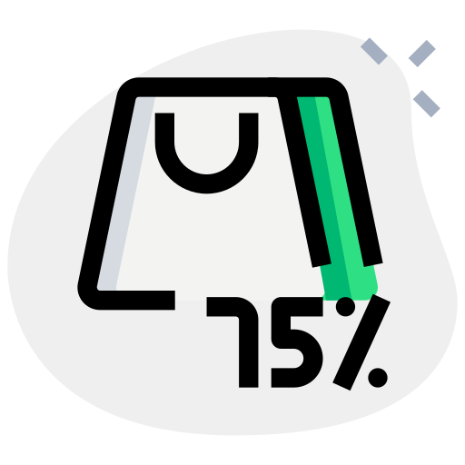 75 percent Generic Rounded Shapes icon