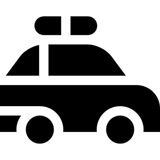 samochód bezpieczeństwa Basic Straight Filled ikona