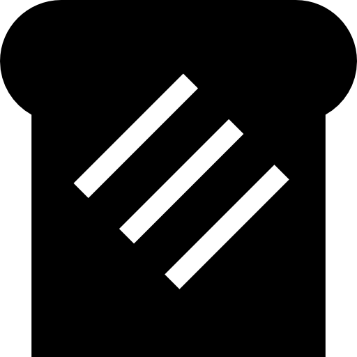 tostada Basic Straight Filled icono