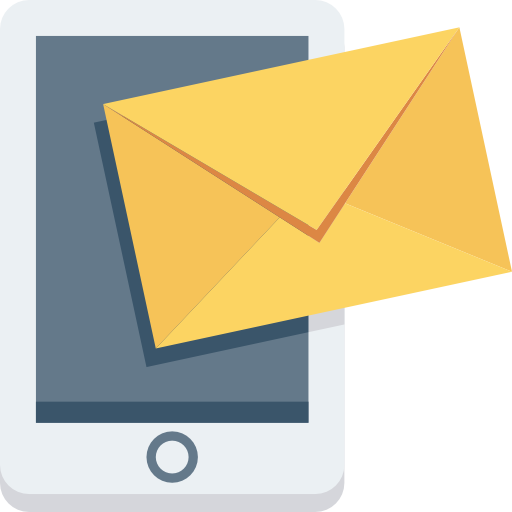 Mobile mail Dinosoft Flat icon