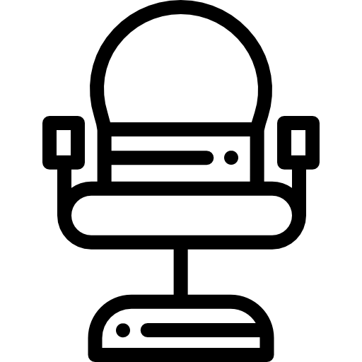 Hairdresser chair Detailed Rounded Lineal icon