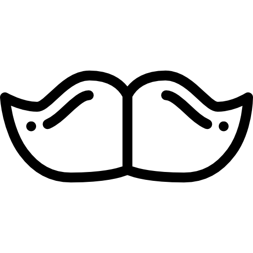 Moustache Detailed Rounded Lineal icon