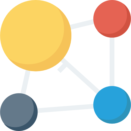 netwerken Dinosoft Flat icoon