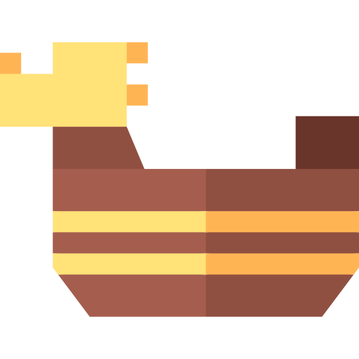 barco de dragón Basic Straight Flat icono