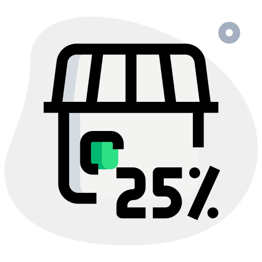 25 procent Generic Rounded Shapes ikona