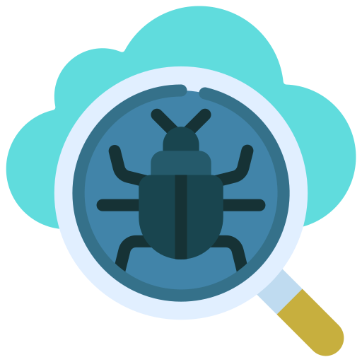 Bug detector Juicy Fish Flat icon