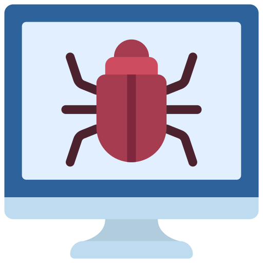 Computer bug Juicy Fish Flat icon