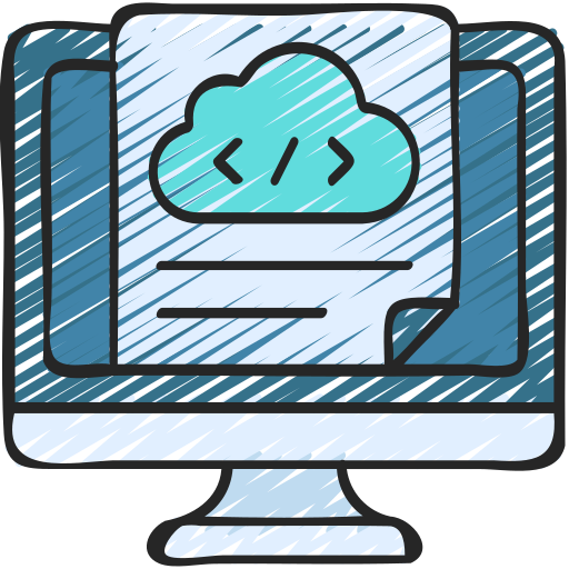 cloud computing Juicy Fish Sketchy Icône