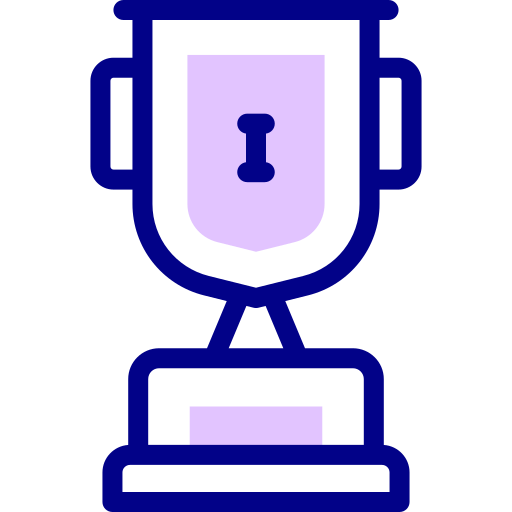 Trophy Detailed Mixed Lineal color icon