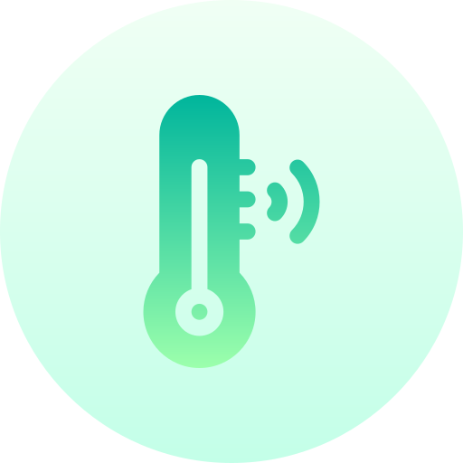 thermometer Basic Gradient Circular icoon