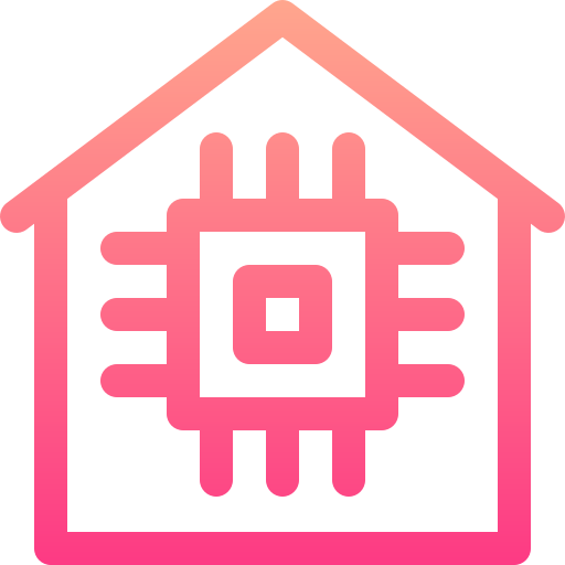 Smart house Basic Gradient Lineal color icon