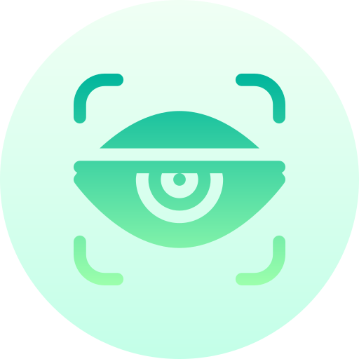 눈 스캐너 Basic Gradient Circular icon