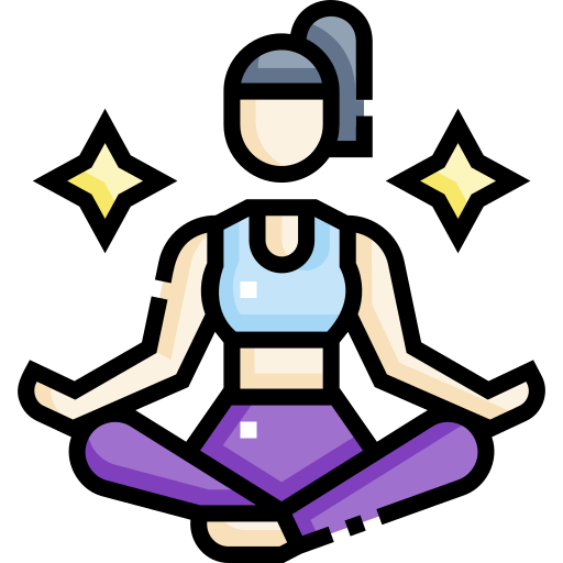 Yoga Detailed Straight Lineal color icon