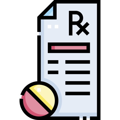 prescripción Detailed Straight Lineal color icono