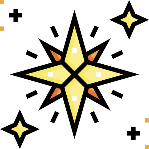 gwiazda Detailed Straight Lineal color ikona